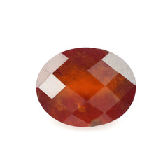 HESSONITE CHECKER CUT OVAL (MILKY) 10X8MM 3.05 Cts.