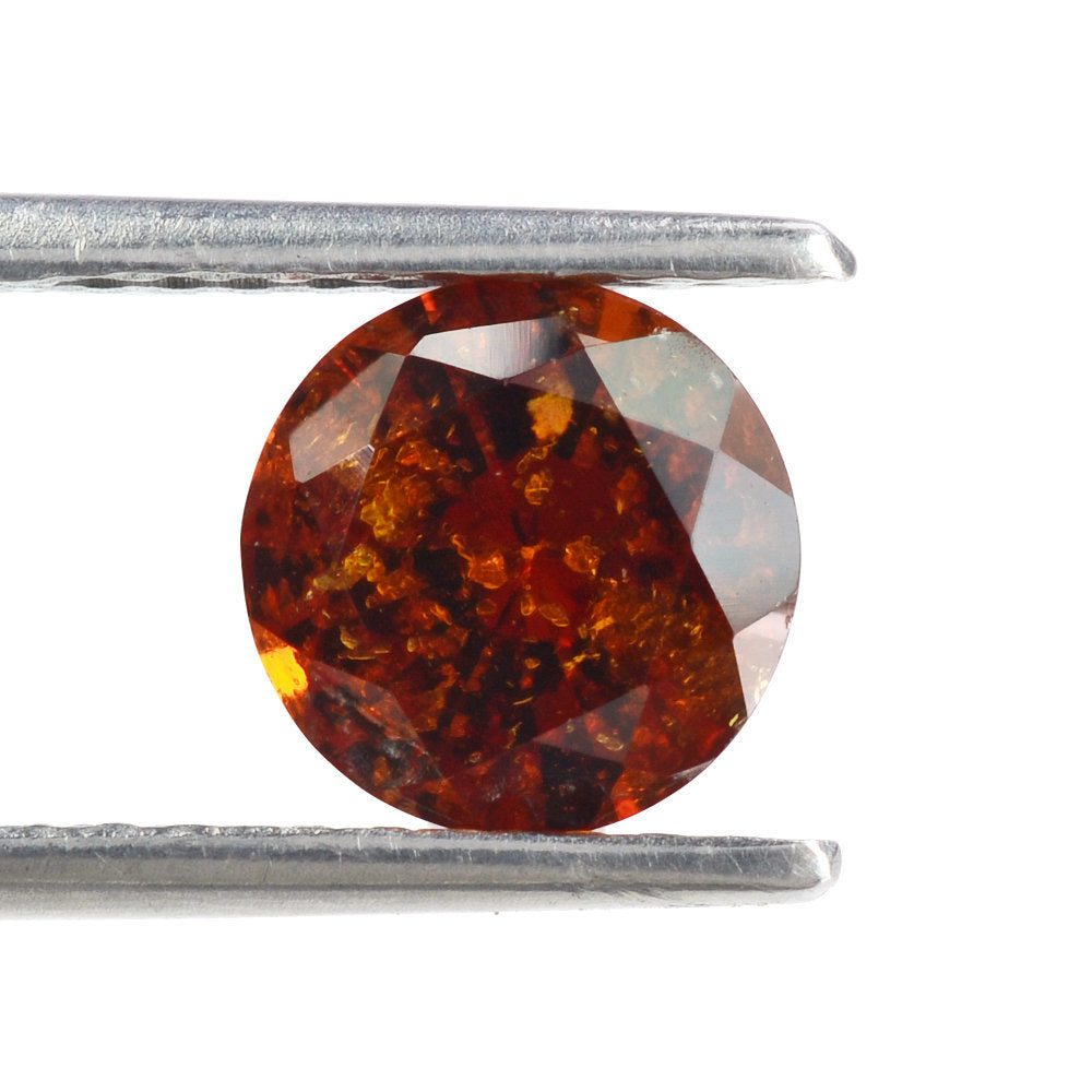 HESSONITE DAIMOND CUT ROUND 8MM 2.11 Cts.