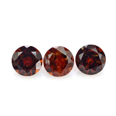 HESSONITE DAIMOND CUT ROUND 8MM 2.11 Cts.