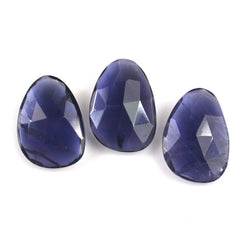 IOLITE ROSE CUT BRIOLETTE PEARISH (HI) 14X10MM 3.38 Cts.