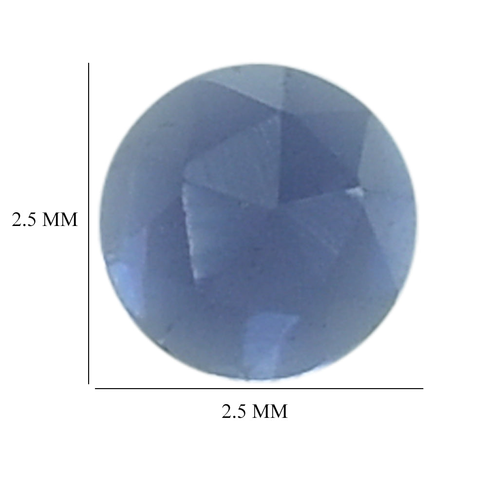 IOLITE ROSE CUT ROUND CAB 2.50MM (TH:-1.25-1.55MM) 0.06 Cts.