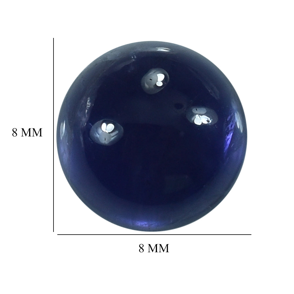 IOLITE PLAIN ROUND CAB (AAA/SI-HI) 8.00X8.00 MM 1.95 Cts.
