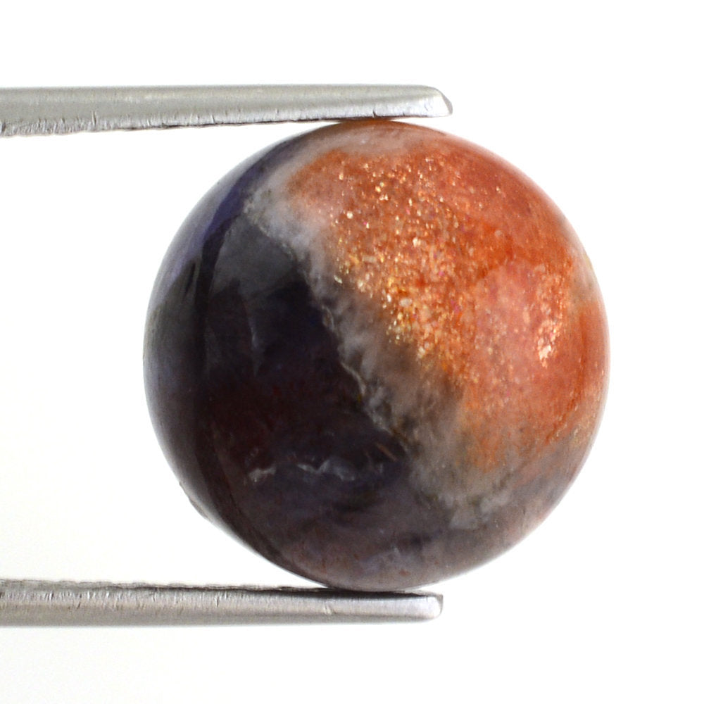 IOLITE SUNSTONE ROUND CAB 14MM 10.24 Cts.