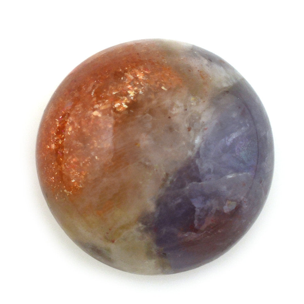 IOLITE SUNSTONE ROUND CAB 12MM 6.09 Cts.