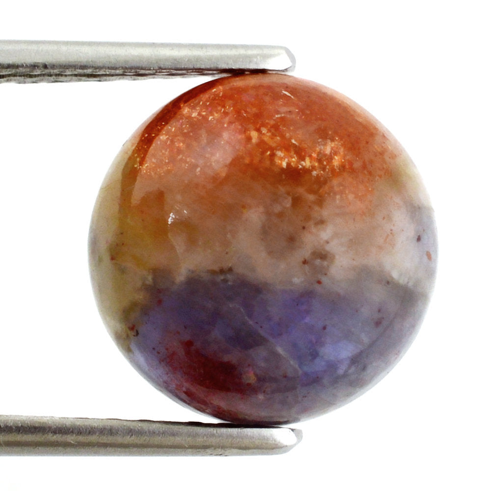 IOLITE SUNSTONE ROUND CAB 12MM 6.09 Cts.