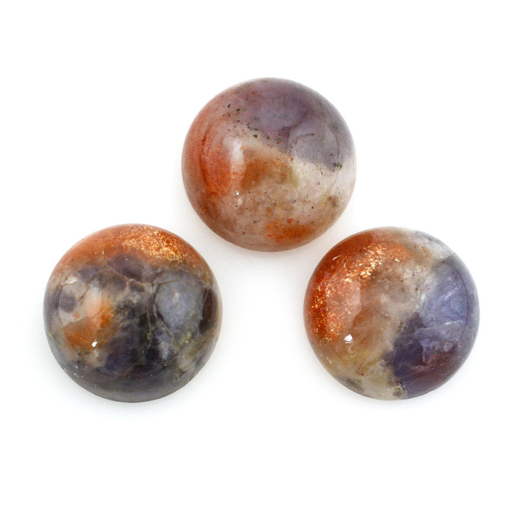 IOLITE SUNSTONE ROUND CAB 12MM 6.09 Cts.