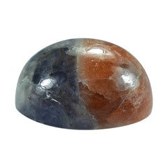 IOLITE SUNSTONE PLAIN ROUND CAB (HALF ORANGE AND HALF BLUE) 12.00X12.00 MM 6.38 Cts.