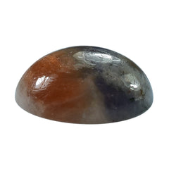 IOLITE SUNSTONE PLAIN OVAL CAB (HALF ORANGE AND HALF BLUE) 10.00X8.00 MM 2.48 Cts.