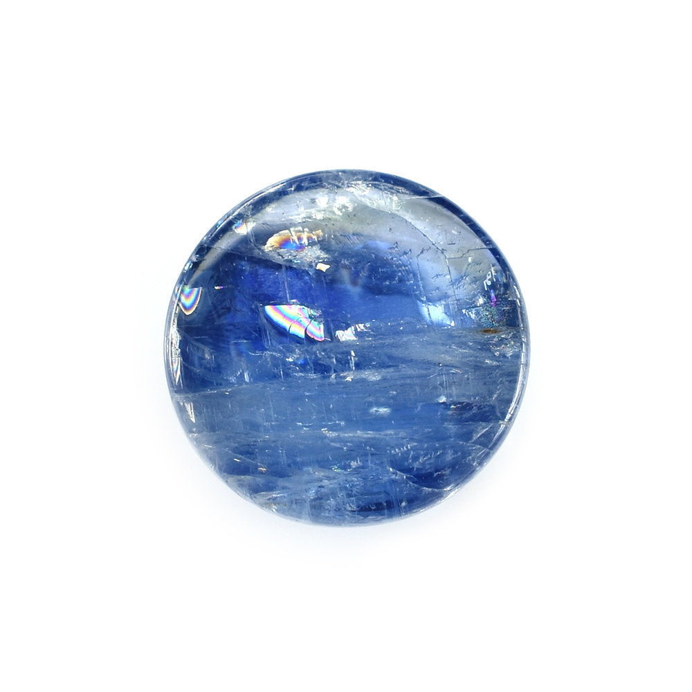 BLUE KYANITE PLAIN ROUND CAB (CLEAN) 9X9MM 4.10 Cts.