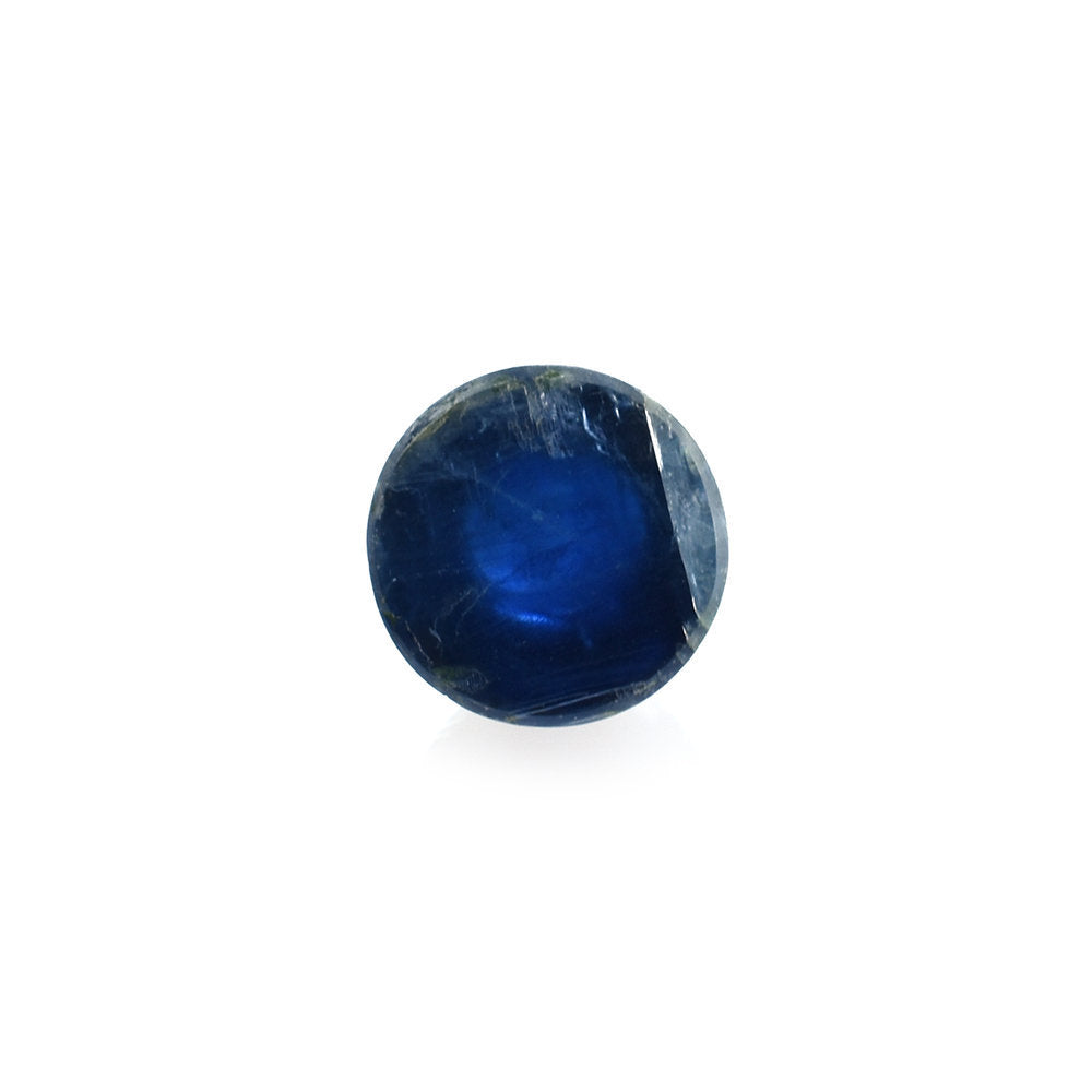 BLUE KYANITE PLAIN HIGH DOME ROUND CAB (CLEAN) 8X8MM 1.10 Cts.