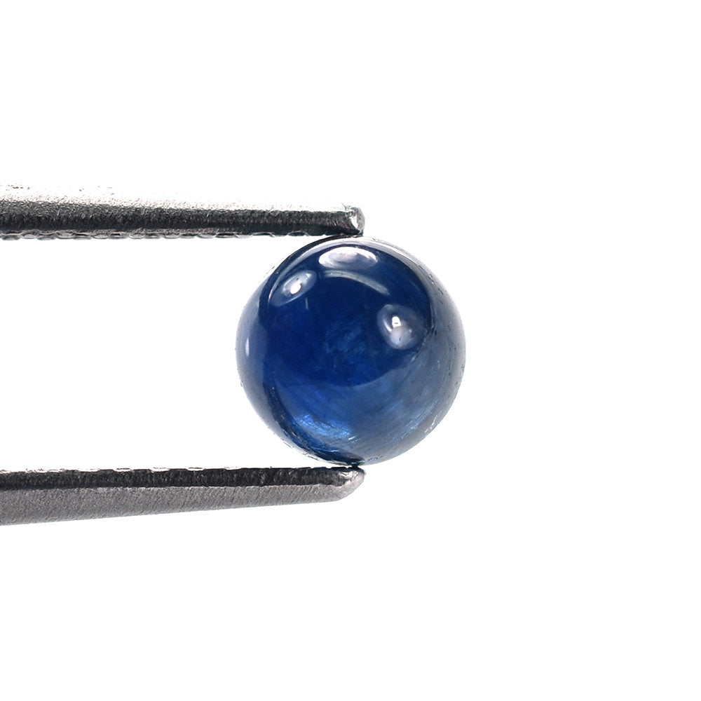 BLUE KYANITE PLAIN HIGH DOME ROUND CAB (CLEAN) 8X8MM 1.10 Cts.