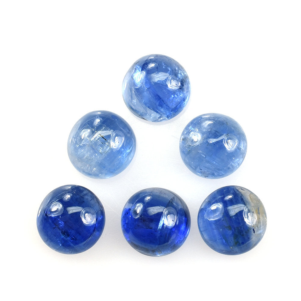 BLUE KYANITE PLAIN ROUND CAB (CLEAN) 6X6MM 1.22 Cts.