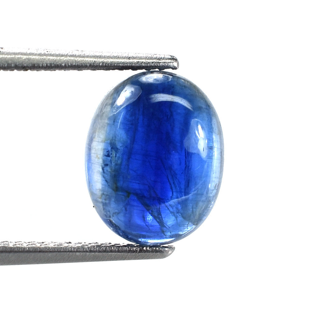 BLUE KYANITE PLAIN OVAL CAB (CLEAN) 10X8MM 3.38 Cts.