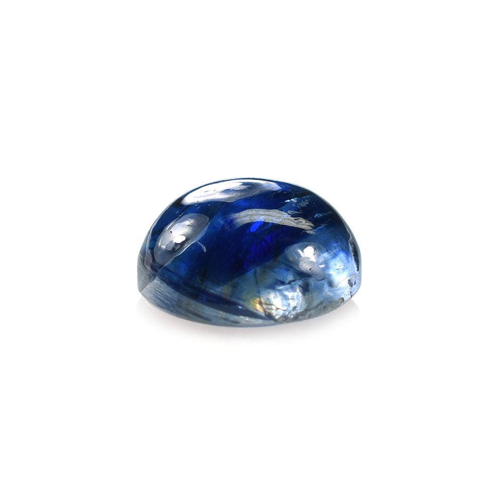 BLUE KYANITE PLAIN ROUND CAB 8X8MM 2.83 Cts.