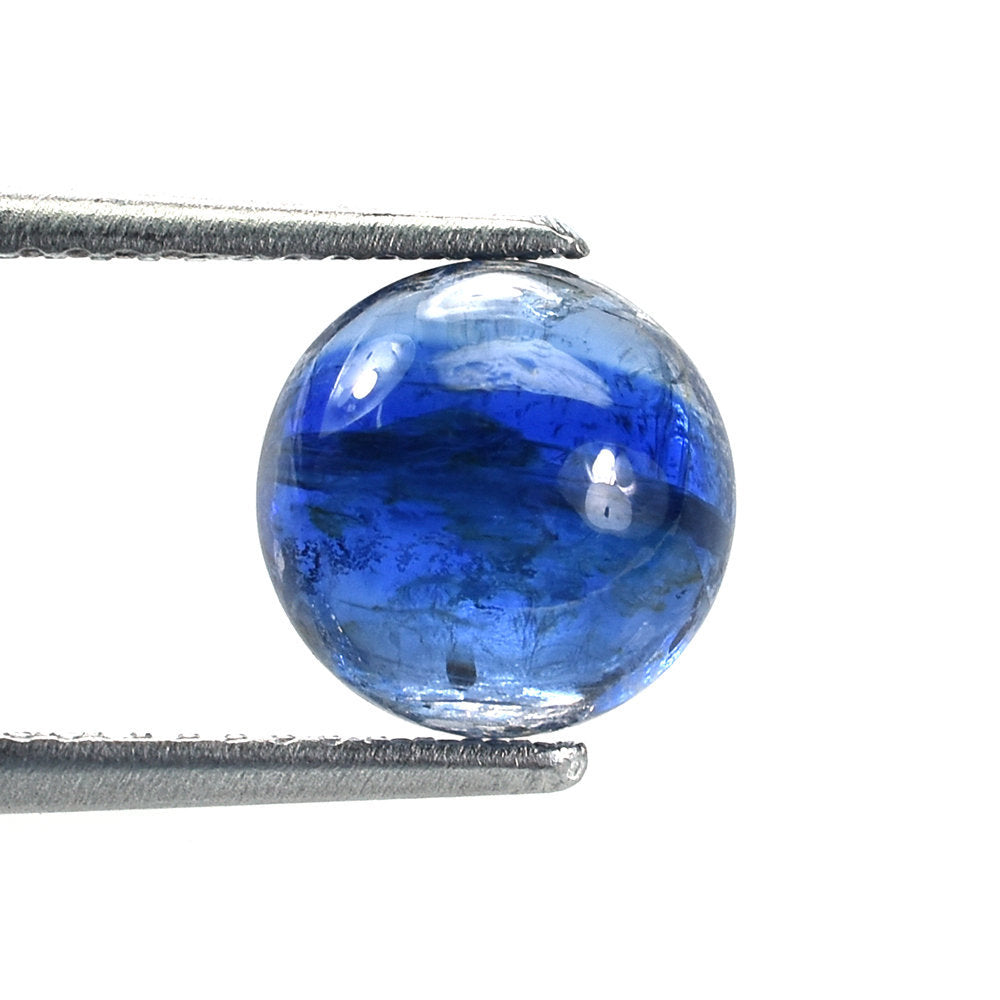 BLUE KYANITE PLAIN ROUND CAB 8X8MM 2.83 Cts.
