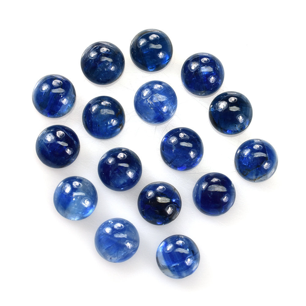 BLUE KYANITE PLAIN ROUND CAB 8X8MM 2.83 Cts.