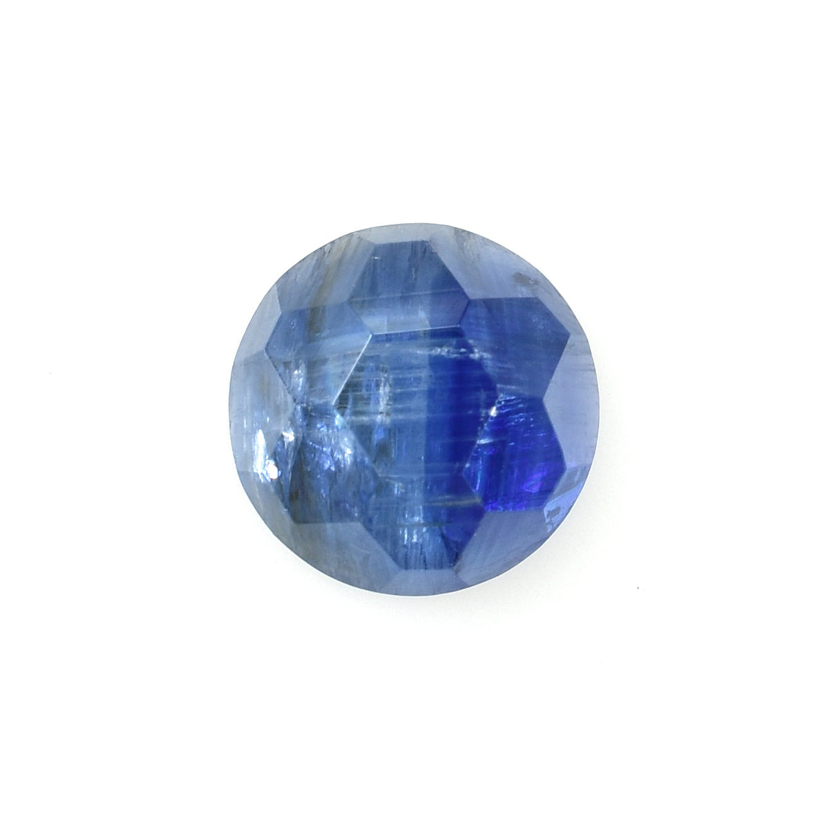 KYANITE (BLUE) (MILKY) HONEYCOMB ROUND CAB 10.00X10.00 MM 4.70 CTS