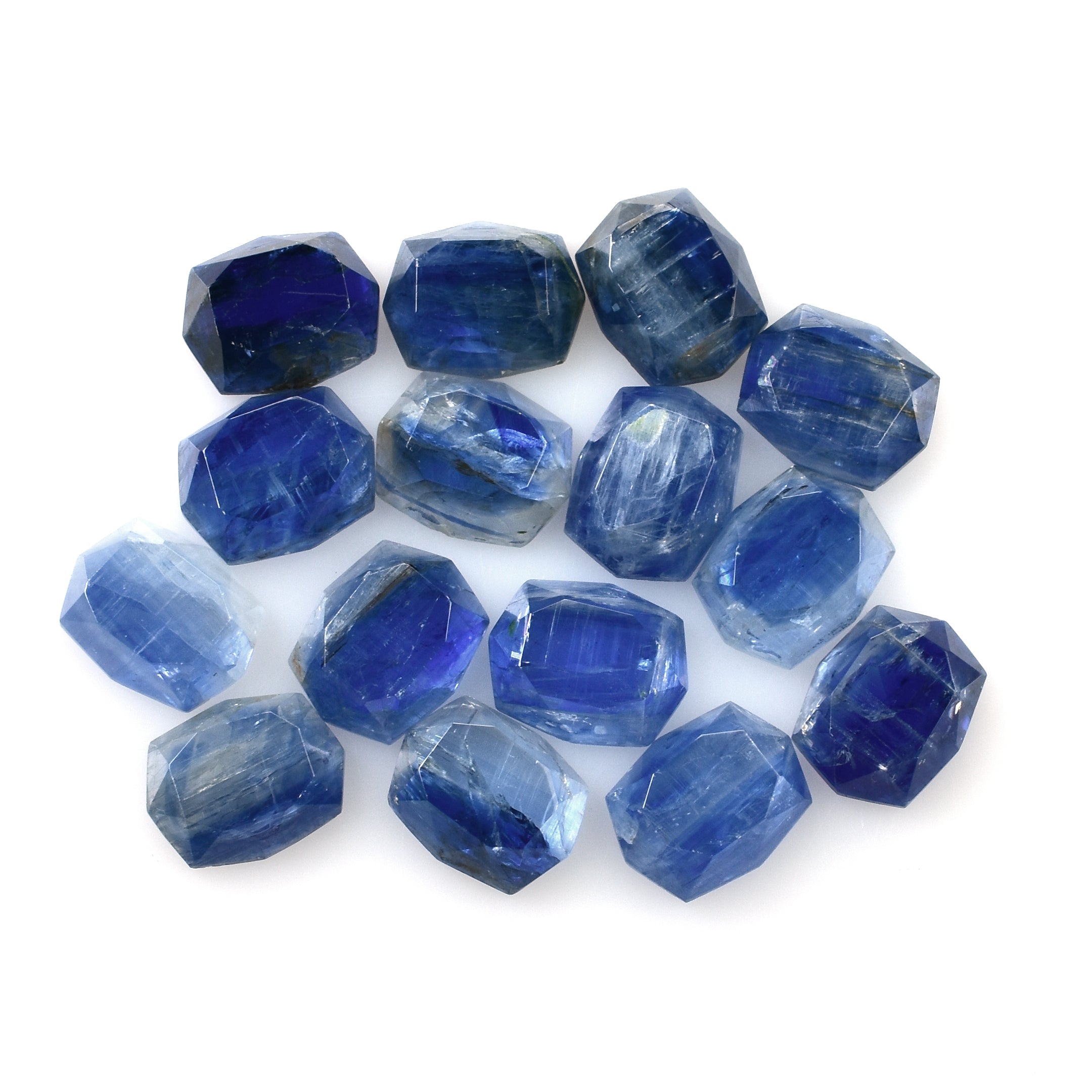 KYANITE (BLUE) (MILKY) TABLE CUT LONG FANCY OCTAGON CAB 10.00X8.00 MM 3.10 CTS