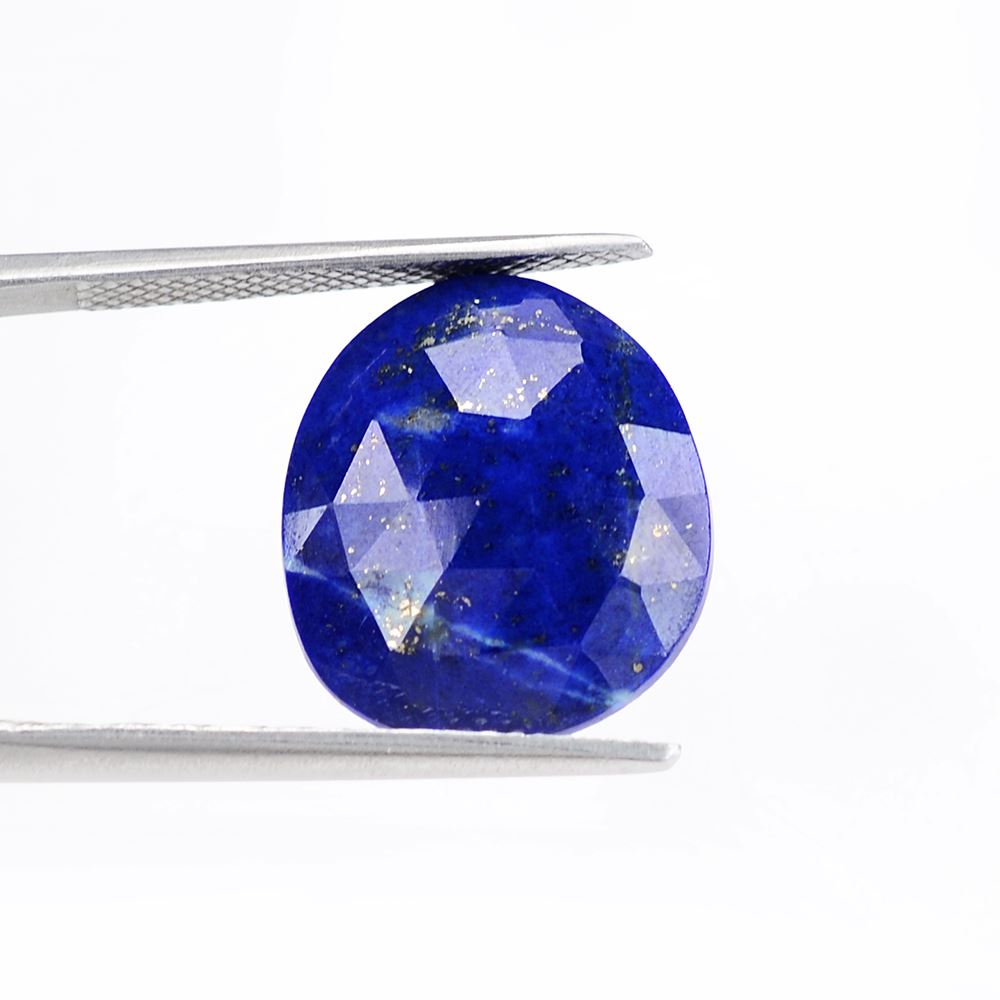 LAPIS LAZULI ROSE CUT IRREGULAR CUSHION CAB 16X14MM 6.14 Cts.