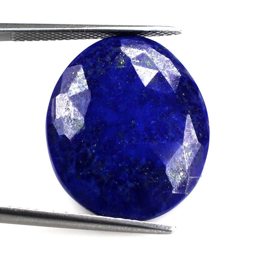 LAPIS LAZULI ROSE CUT OVAL CAB 21X18MM 12.16 Cts.