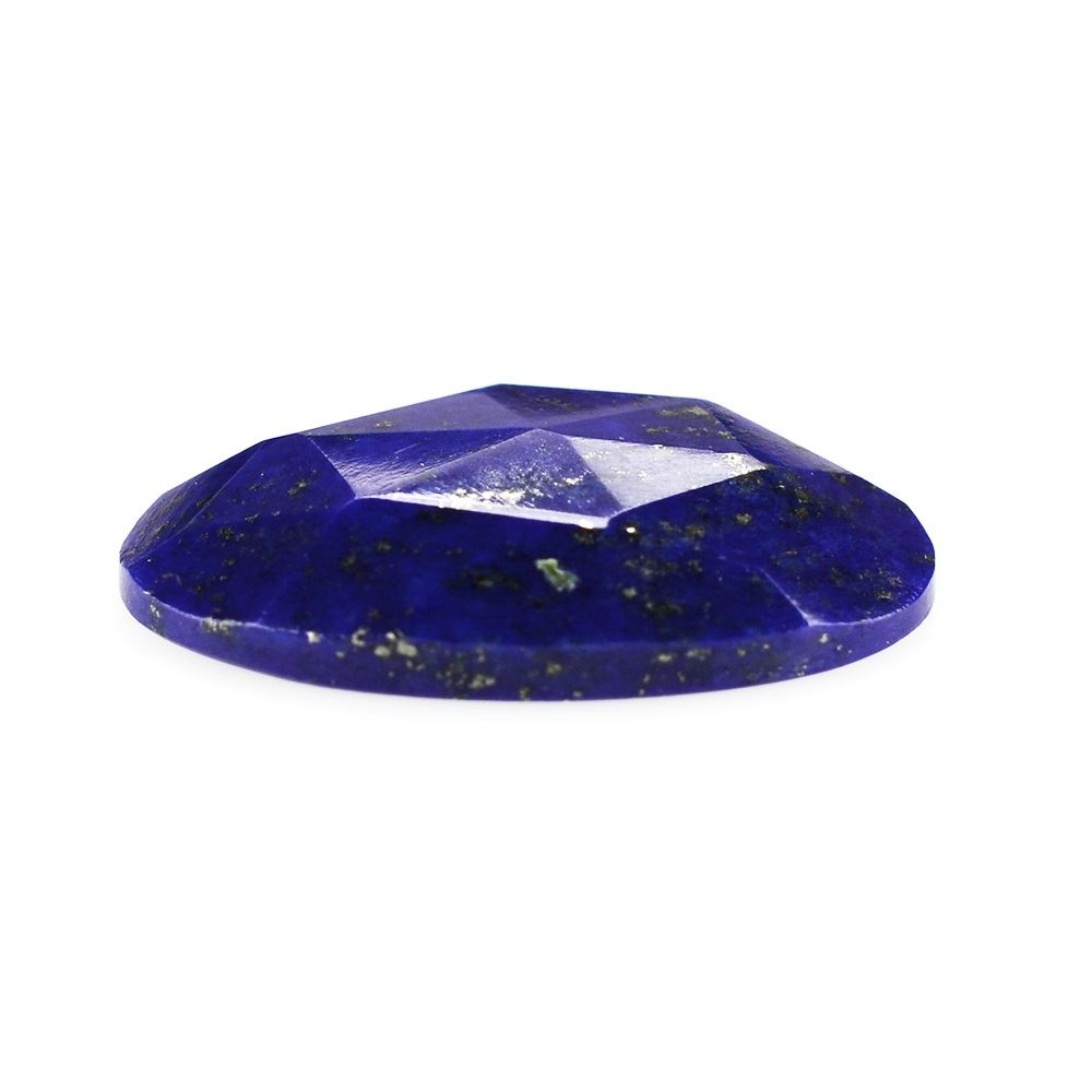 NATURAL LAPIS LAZULI ROSE CUT IRREGULAR PEAR CAB 16X11MM 3.89 Cts.