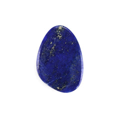 NATURAL LAPIS LAZULI ROSE CUT IRREGULAR PEAR CAB 16X11MM 3.89 Cts.