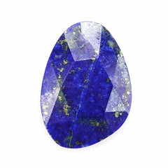 LAPIS LAZULI ROSE CUT IRREGULAR PEARISH CAB 16X11MM 3.87 Cts.