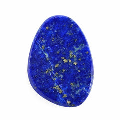 LAPIS LAZULI ROSE CUT IRREGULAR PEARISH CAB 16X11MM 3.87 Cts.