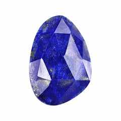 LAPIS LAZULI ROSE CUT IRREGULAR PEARISH CAB 16X11MM (BLUE/MANY WHITE SPOT) 3.91 Cts.