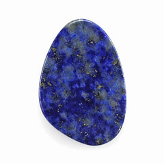 LAPIS LAZULI ROSE CUT IRREGULAR PEARISH CAB 16X11MM (BLUE/MANY WHITE SPOT) 3.91 Cts.
