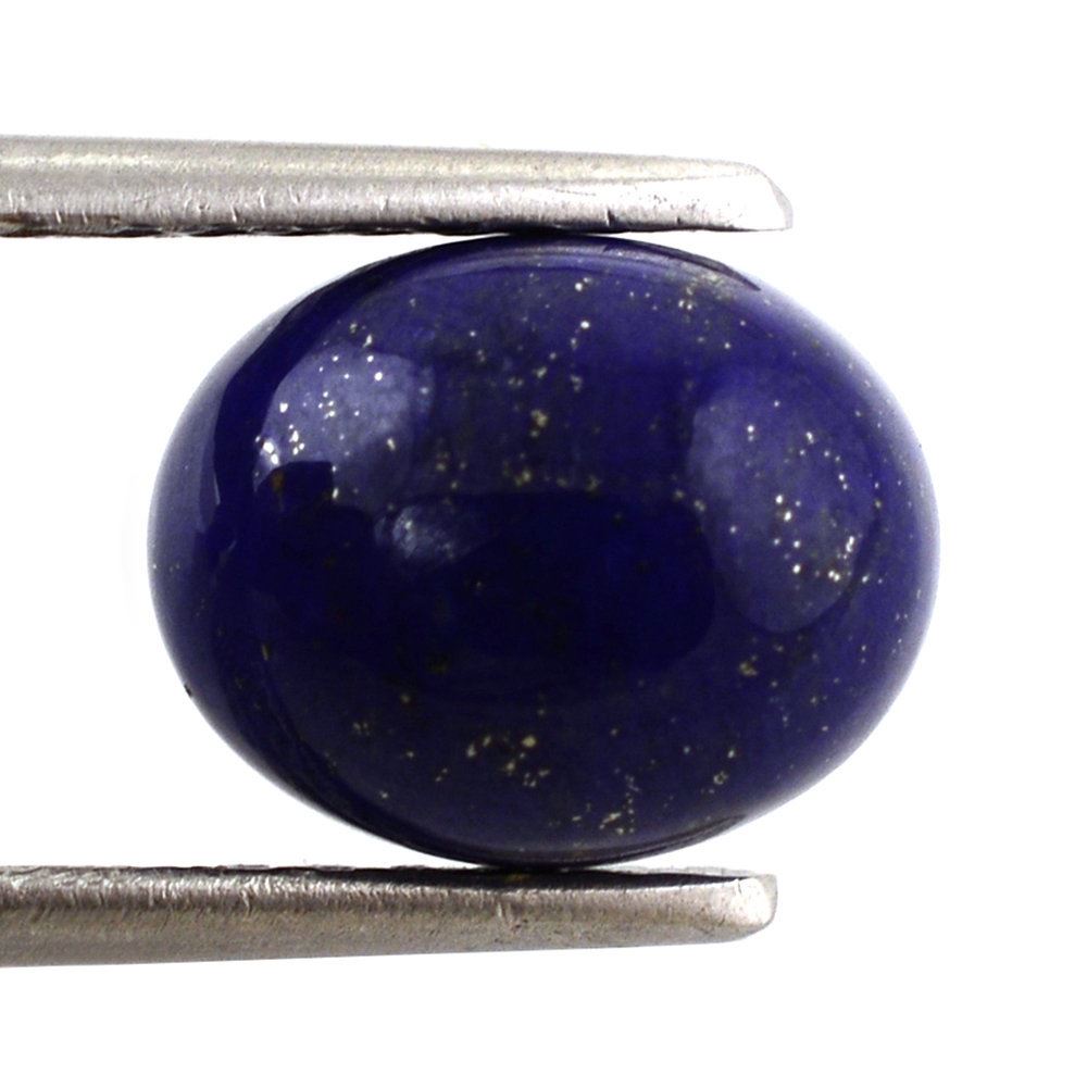 LAPIS LAZULI OVAL CAB WITH FROSTED DOMEM BOTTOM 10X8MM 4.41 Cts.