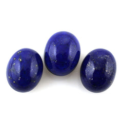 LAPIS LAZULI OVAL CAB WITH FROSTED DOMEM BOTTOM 10X8MM 4.41 Cts.