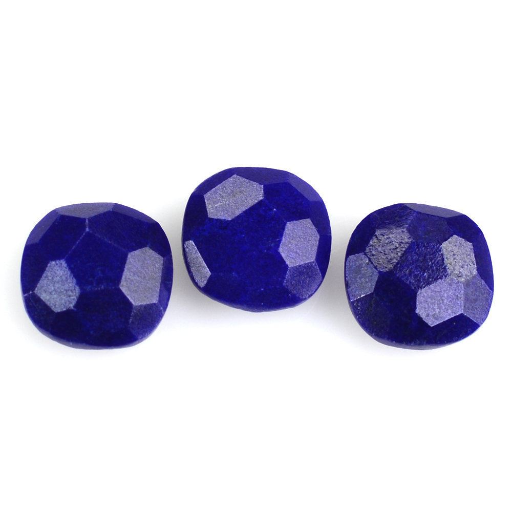 LAPIS LAZULI FOOTBALL CUT BRIOLETTE CUSHION 8MM 1.81 Cts.