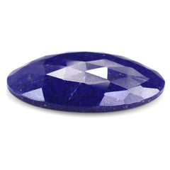 LAPIS LAZULI ROSE CUT IRREGULAR OVAL CAB 25X20MM 16.85 Cts.
