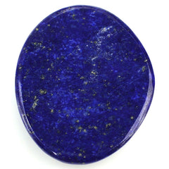 LAPIS LAZULI ROSE CUT IRREGULAR OVAL CAB 25X20MM 16.85 Cts.