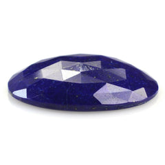 LAPIS LAZULI ROSE CUT IRREGULAR OVAL CAB 24X20MM 14.98 Cts.