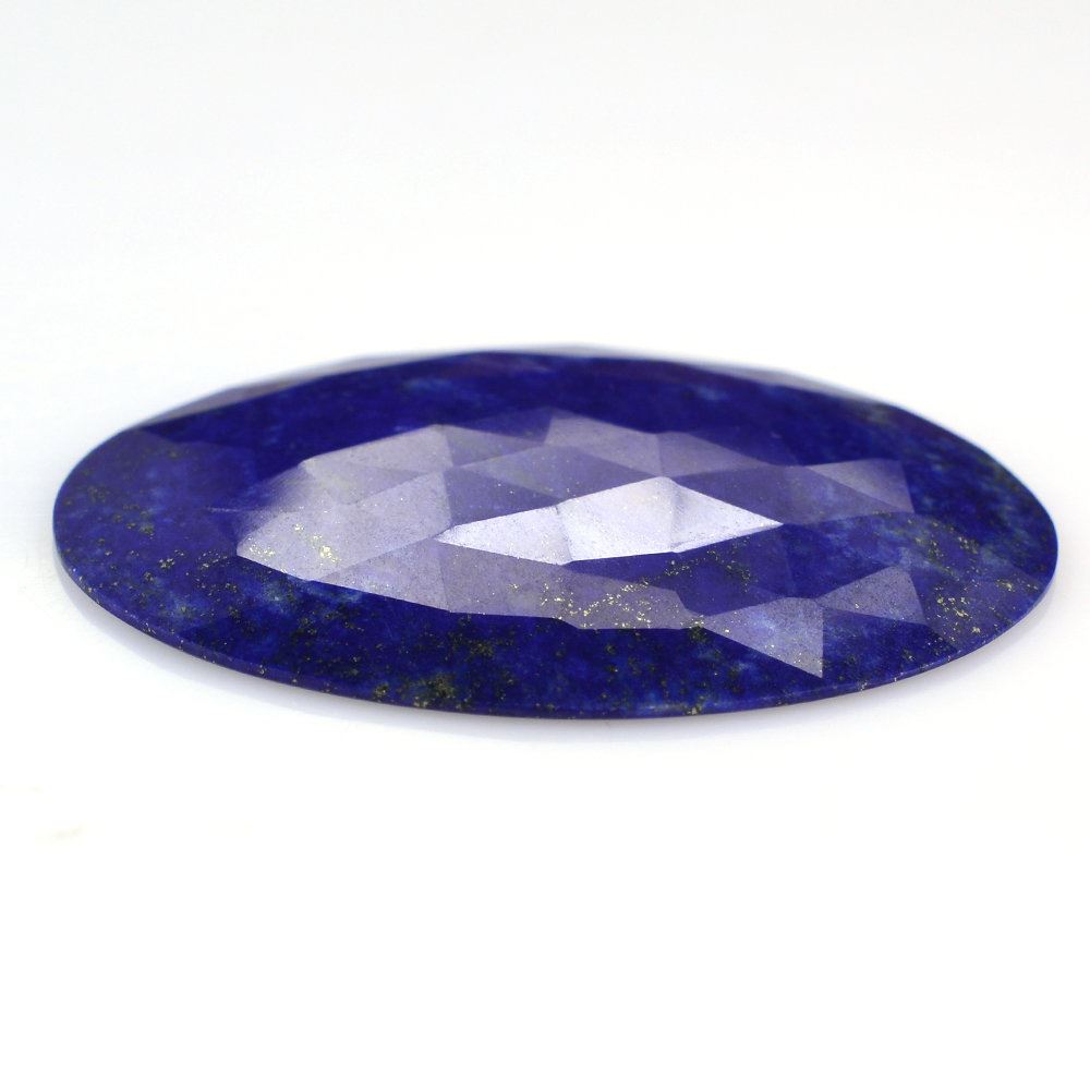 LAPIS LAZULI ROSE CUT IRREGULAR OVAL CAB 37X29.50MM 26.25 Cts.