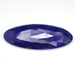 LAPIS LAZULI ROSE CUT IRREGULAR OVAL CAB 37X29.50MM 26.25 Cts.