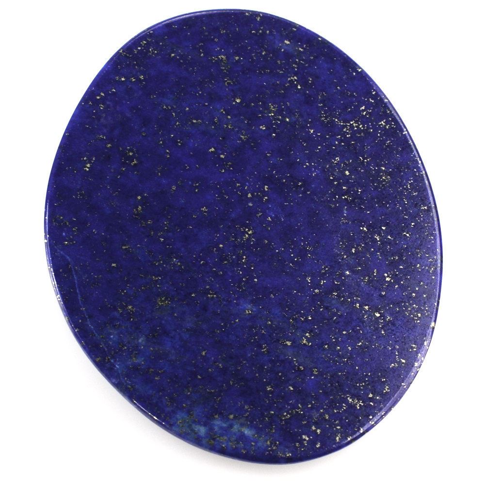 LAPIS LAZULI ROSE CUT IRREGULAR OVAL CAB 37X29.50MM 26.25 Cts.