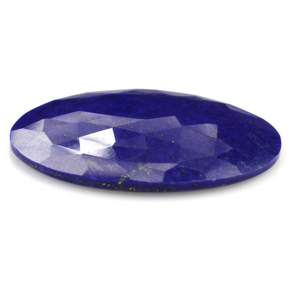 LAPIS LAZULI ROSE CUT IRREGULAR OVAL CAB 36.50X30MM 35.65 Cts.