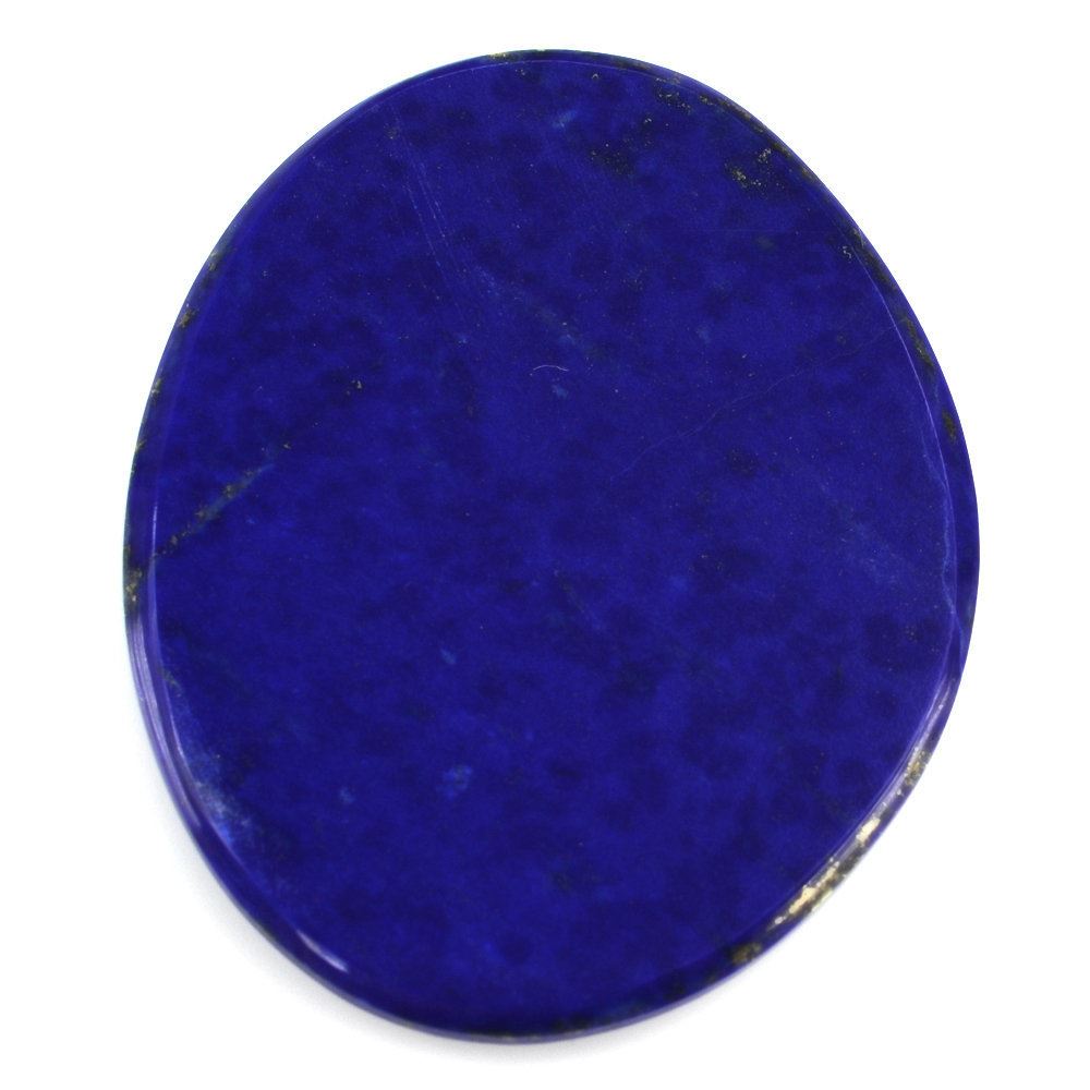 LAPIS LAZULI ROSE CUT IRREGULAR OVAL CAB 36.50X30MM 35.65 Cts.