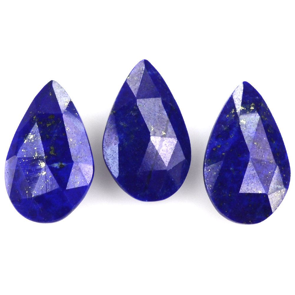 LAPIS LAZULI ROSE CUT BRIOLETTE IRREGULAR PEAR 16X10MM 4.02 Cts.