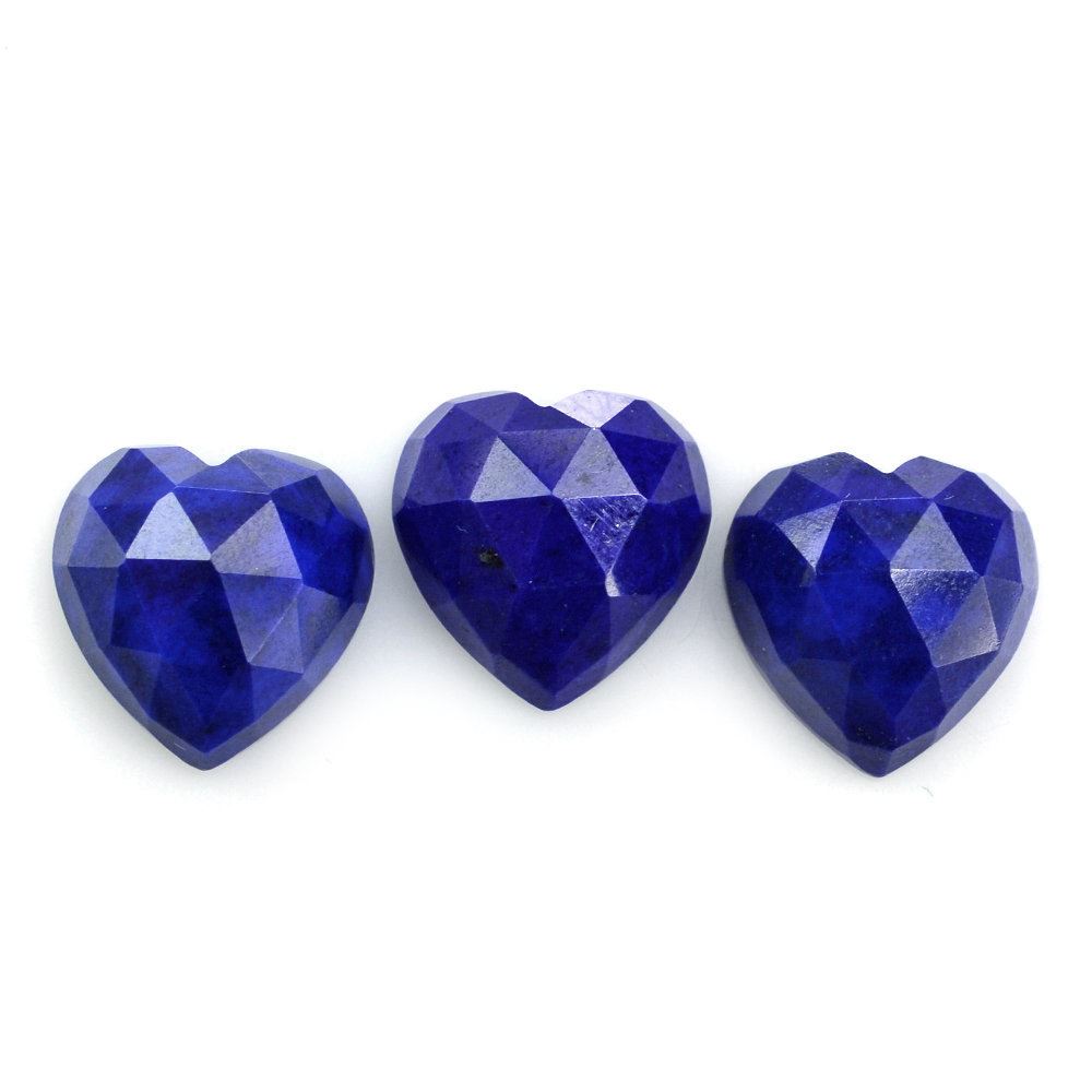 LAPIS LAZULI ROSE CUT HEART CAB 11MM 4.53 Cts.