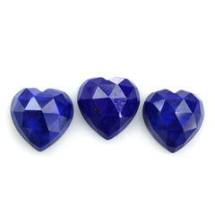 LAPIS LAZULI ROSE CUT HEART CAB 11MM 4.53 Cts.