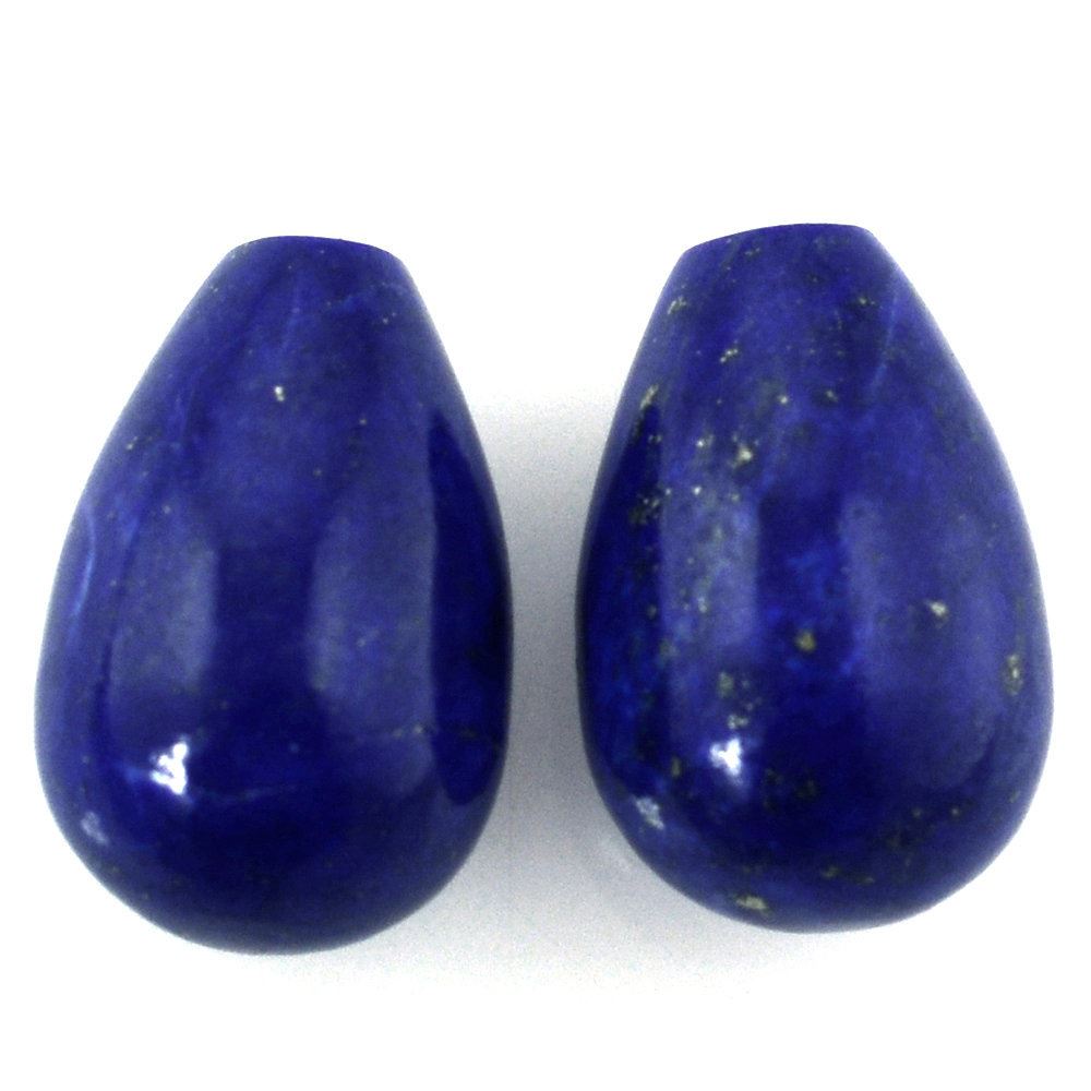 LAPIS LAZULI PLAIN DROPS (HALF DRILL 0.70MM) 12X8MM 6.30 Cts.