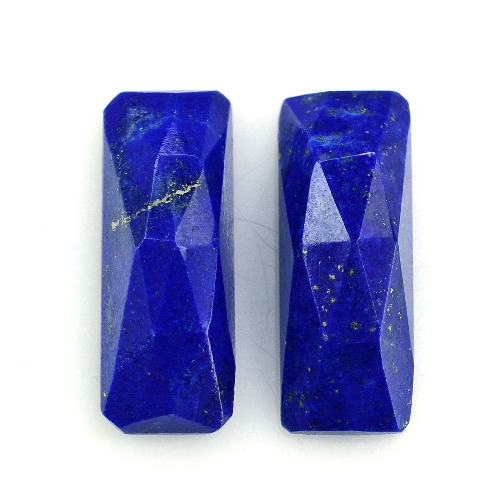 LAPIS LAZULI ROSE CUT OCTAGON CAB 15X5MM 3.16 Cts.