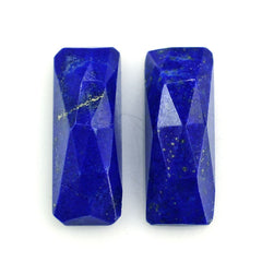 LAPIS LAZULI ROSE CUT OCTAGON CAB 15X5MM 3.16 Cts.