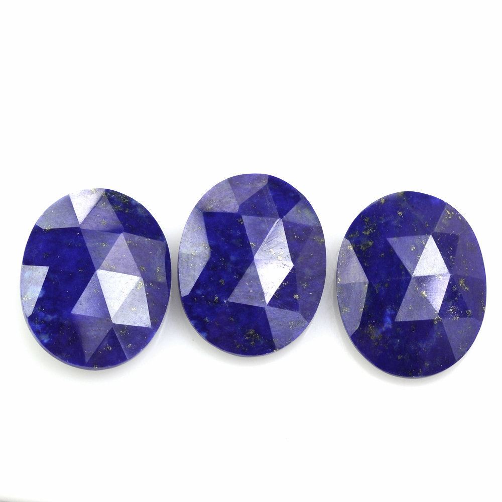 LAPIS LAZULI ROSE CUT BRIOLETTE OVAL 19X15MM 8.58 Cts.