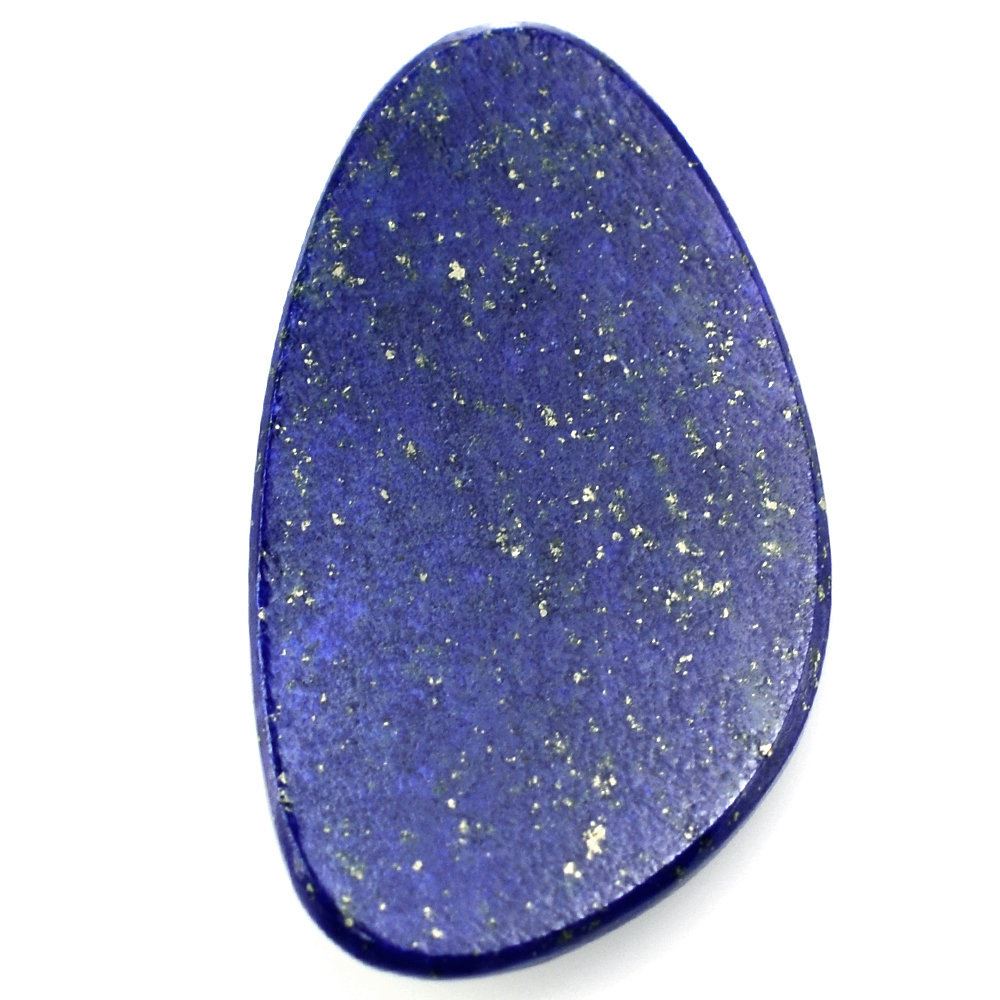 LAPIS LAZULI ROSE CUT IRREGULAR PEAR CAB 25X14MM 10.20 Cts.
