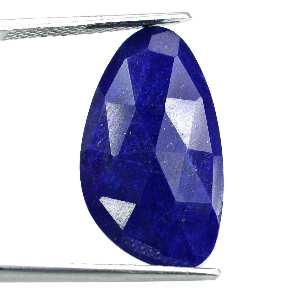 LAPIS LAZULI ROSE CUT IRREGULAR PEAR CAB 25X14MM 10.20 Cts.